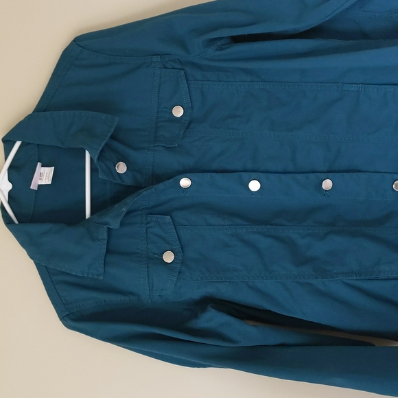 American Sweetheart Button Up Jacket L Teal - Picture 5 of 12